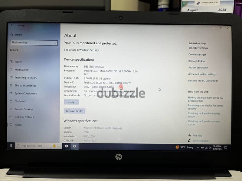 Laptop Intel core i 7, 2 TB 4