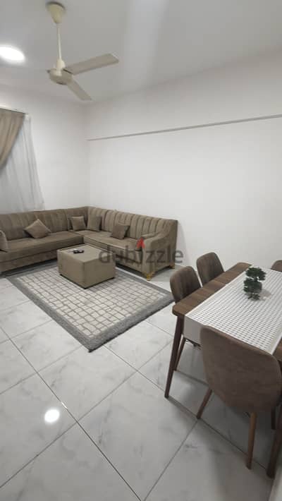 Furniture flat 2bhk in elkhwair close to badr Elsama hospital