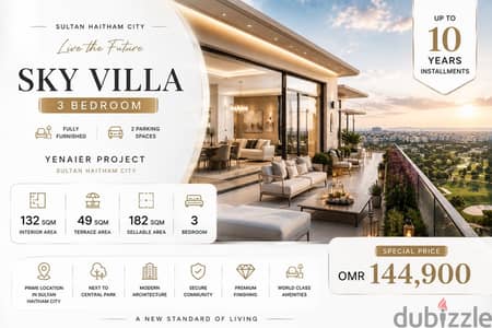 Luxury 3BR Sky Villa | Fully Furnished | 10-Year Payment Plan
