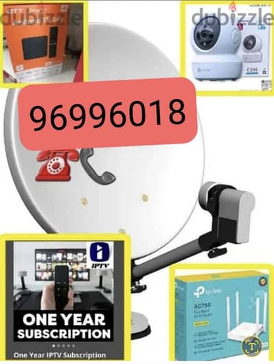 satellite dish antenna technician Airtel nilsat arabsat LED