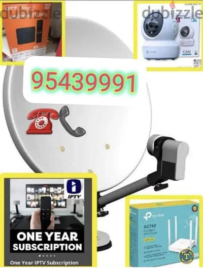 satellite dish antenna technician Airtel nilsat arabsat LED