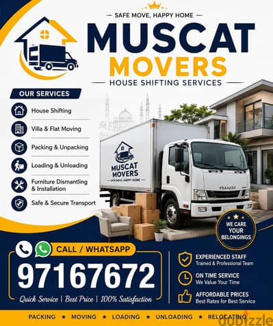 All Oman Movers and Packer house shifting office Villa store transport