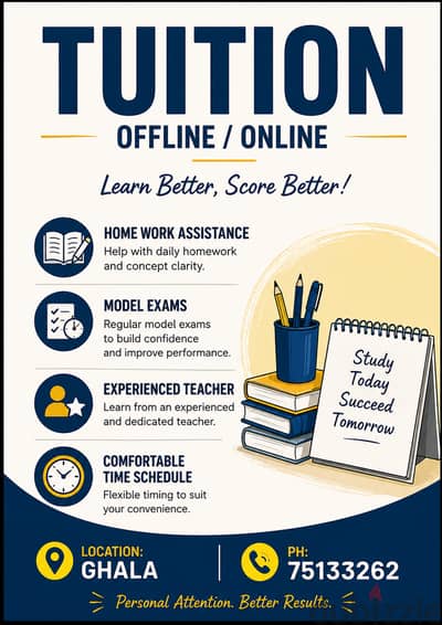 OFFLINE/ONLINE TUITION