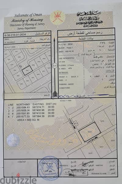 سمائل_ السحاماة ارض مميزة سوبر كورنر مفتوحة ثلاث جهات وبالقرب من منازل