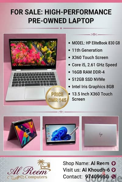 78426067 BIG OFFER 11th GEN X360 TOUCH CORE i5 16GB RAM 512GB SSD NVMe 13.5 INCH SCREEN