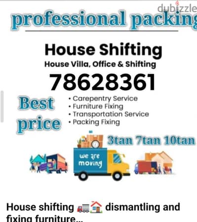 Professional House Shifting Best Mover Service all Oman