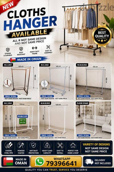 New colths hanger avaliable. all r not same price