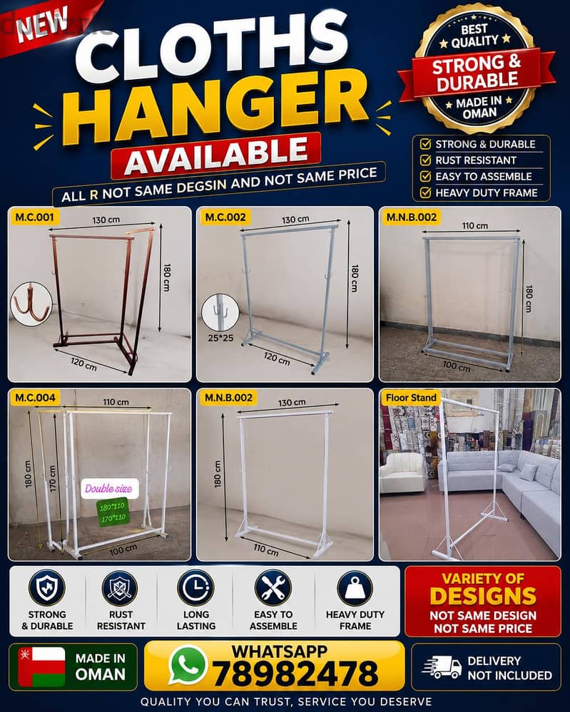 New colths hanger avaliable. all r not same price 1