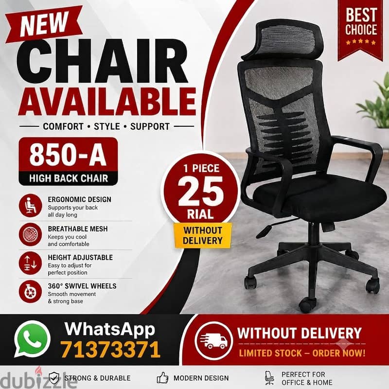 New chair available. All r not same price 2