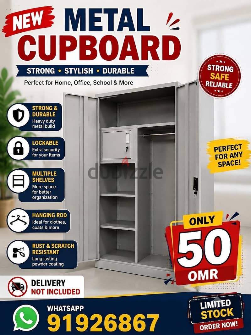New metal 2-DOOR cupboard available 4