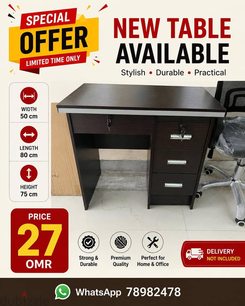 New table available. 2