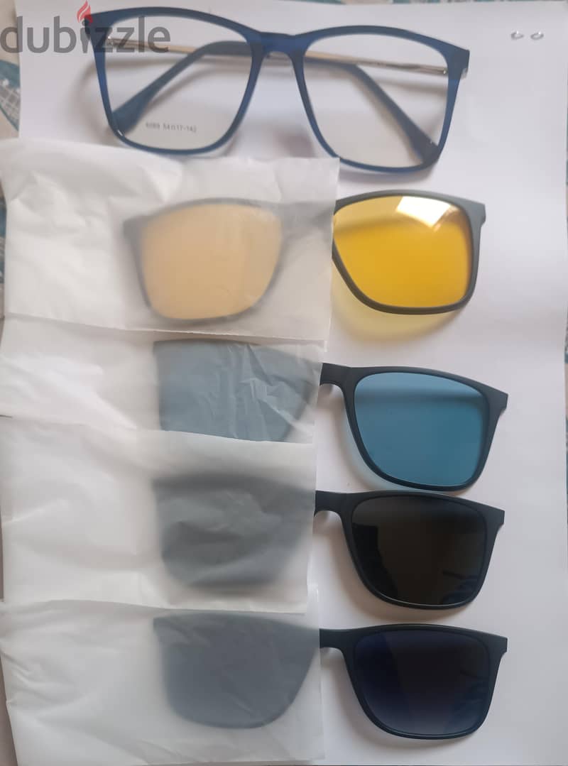 Glasses frame with magnetic detachable shades 5