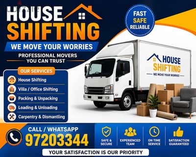 HOUSE SHIFTING " MOVING " PACKING " TRANSPORT " MOVERS "Muscat Movers