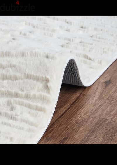 Fur Carpet 200x290 cm new Biege/Gray