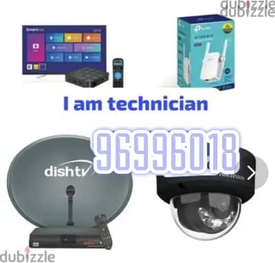 Dish fixing AirTel DishTv nilsat LED installation