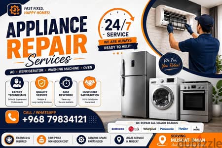 FRIDGE AC AUTOMATIC WASHING MACHINE AND REFRIGERATOR REPAIR
