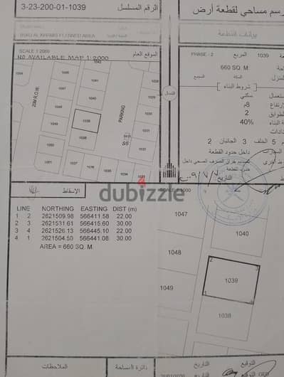 أرض للبيع برج ال خميس جنوب ولاية المصنعة