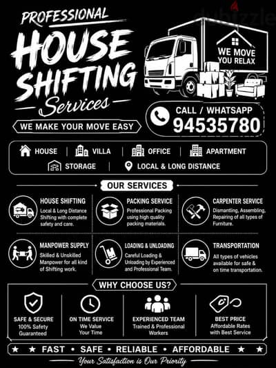 Best Muscat Mover and Packer House shifting office villa store shift