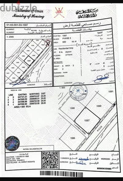ارض سكنية العامرات مرتفعات التاسعة