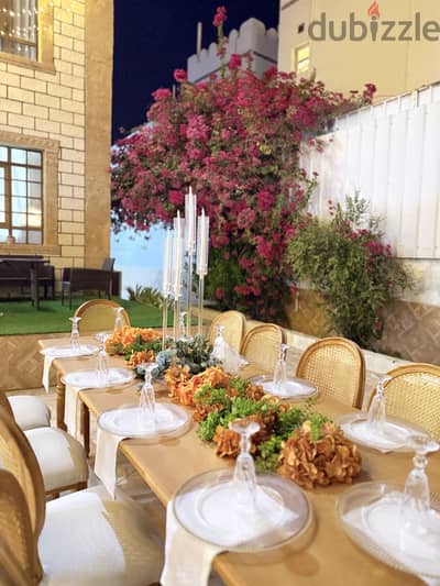 Tabal and chairs for rent