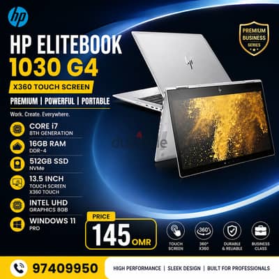 78426067 HP ELITEBOOK 1030 G4 X360 TOUCH SCREEN FULL HD TOUCH SCREEN CORE i7 8th GENERATION 16GB RAM