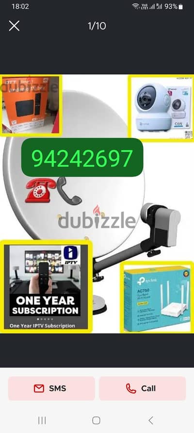 satellite dish antenna technician selling nilsat arbsat Airtel