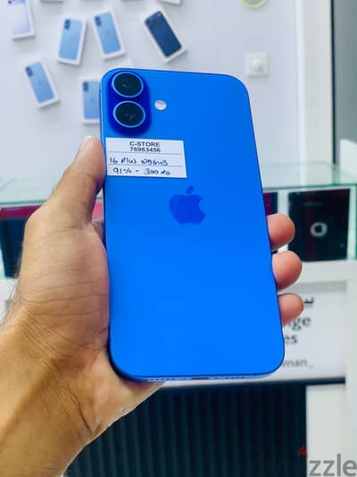 Apple - iPhone 16 Plus -256 GB - 91% BH - Good working ايفون