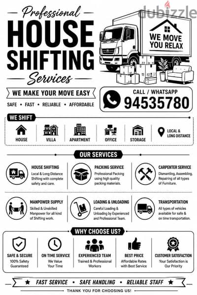 Best Muscat Mover and Packer House shifting office villa store shift