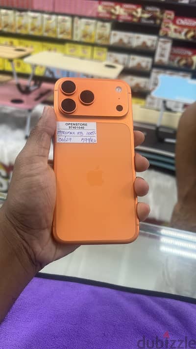iPhone 17 Pro Max 1TB 100% Battery Apple warranty until June 2027
