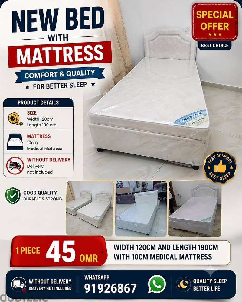 special Offer New bed with mattress avaliable. 1
