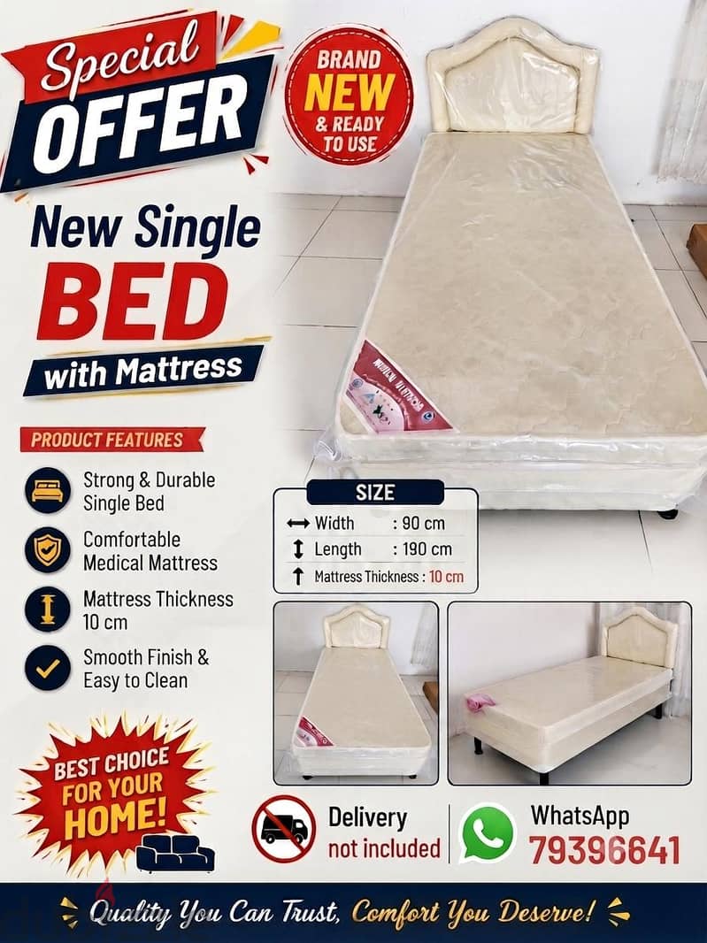 special Offer New bed with mattress avaliable. 10