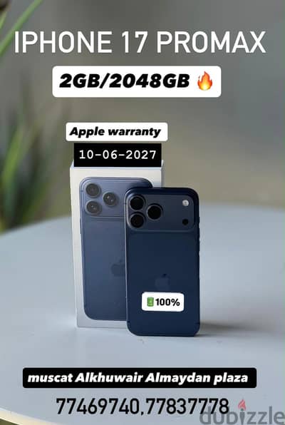 iPhone 17 Pro Max 2TB with 10 month apple warranty also amazing