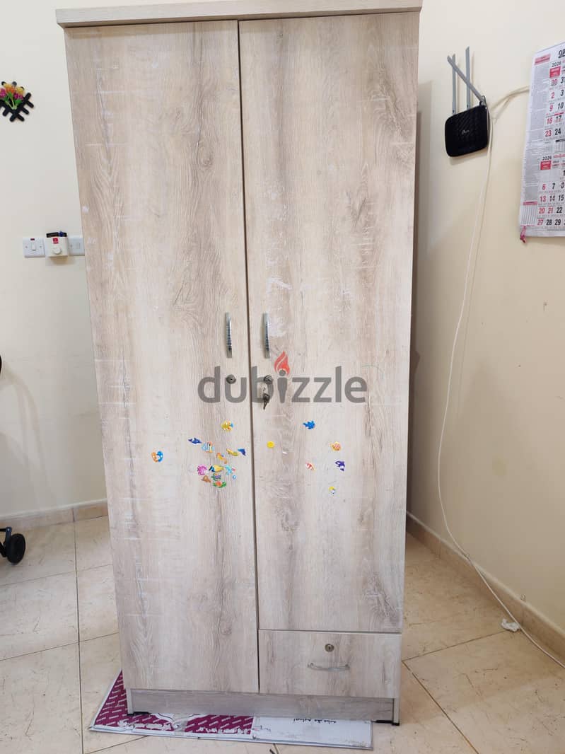 2-Door Wooden Wardrobe – 1 Year Old 2