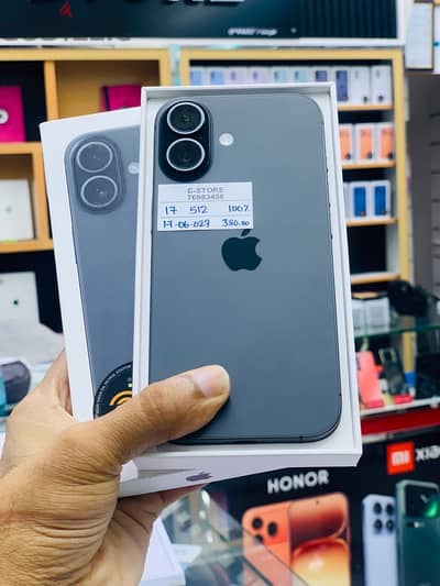 Apple - iPhone 17 -512GB -Box piece-fine device-warranty 17/6/27 ايفون
