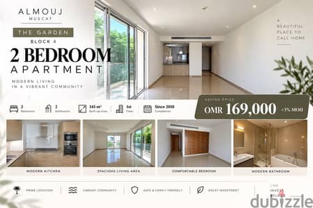 Spacious 2BR Apartment | 145 SQM | The Garden, Al Mouj