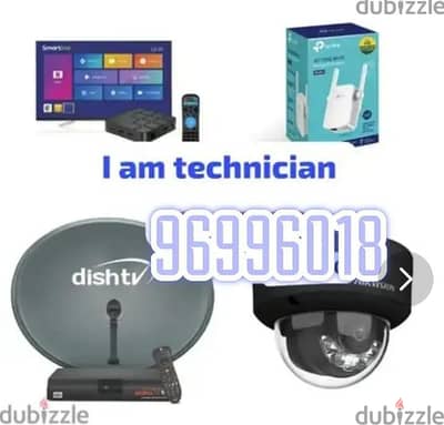satellite dish fixing Airtel nilsat arabsat osn install LED install