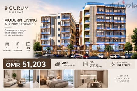 1BR Apartment in Qurum | OMR 51,203 | FreeHold