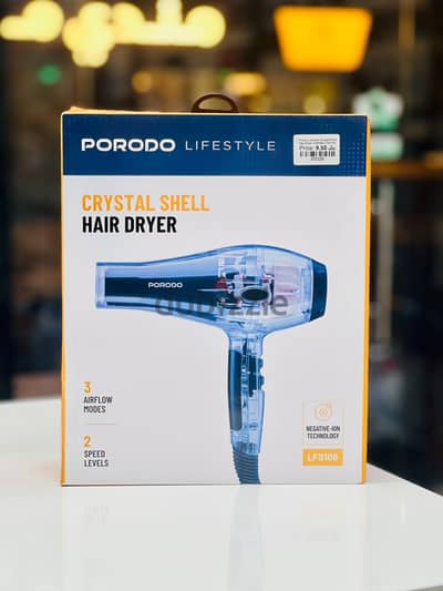 Brand New Porodo Crystal Shell Hair Dryer in Oman | Frizz Reduction
