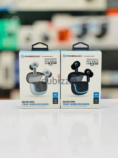 Brand New Powerology Quad Buds in Oman | Clear Audio | Call: 94333521