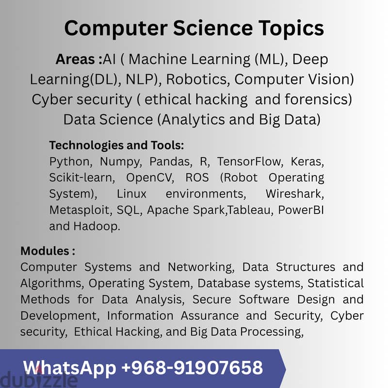 Assignment/thesis help related Computer science | IT subjects/modules/topics 2