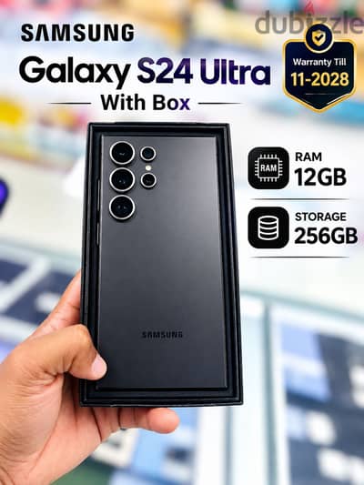 Samsung S24 Ultra 256gb 12gbRAM Samsung warranty till 2028 November