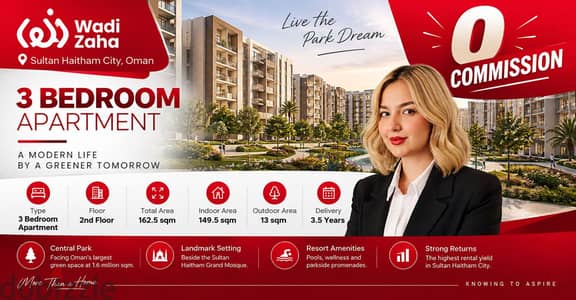 3 Bedroom Apartment in Sultan Haitham City | 0% Commission