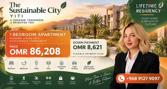 1BR Apartment in Sustainable City Yiti | OMR 86,208 |