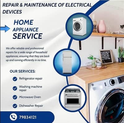 Refrigerator washing machine ac service dishwasher oven stove all kind