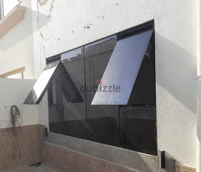 Curtain Wall Windows 45 Black