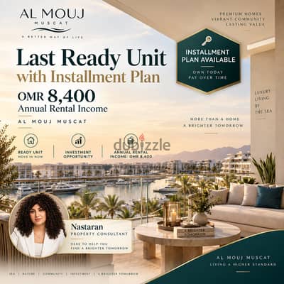 Last Ready Unit with Installment Plan | OMR 8,400 Annual Rental Income | Al Mouj Muscat