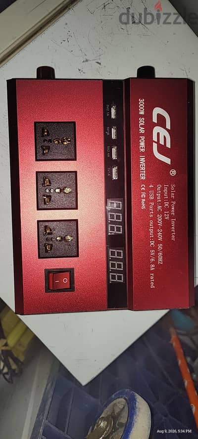 Brand New CEJ 3000W Solar Power Inverter (12V DC to 220V AC)