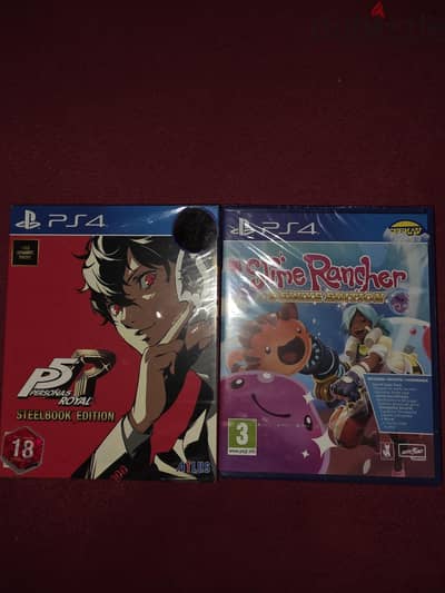 PS4 games - persona 5 royal steelbook and slime rancher deluxe