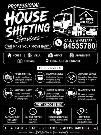 Best Muscat Mover and Packer House shifting office villa store shift