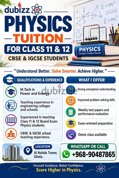 Physics tuition class 11 and 12 cbse/IGCSE/IB